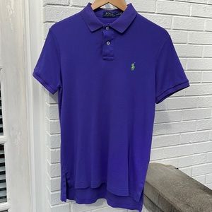Men’s Polo Ralph Lauren short sleeve polo shirt, color purple.